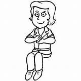 Sitting Girl Coloring Sheet sketch template