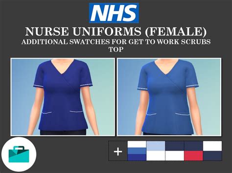 The Sims Resource - NHS Nurse Uniforms (Shirts, Female)