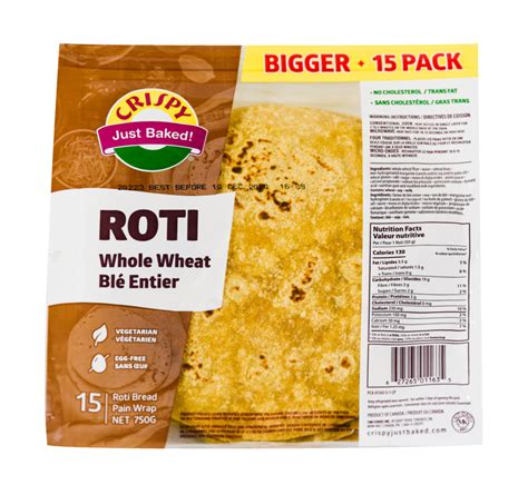 Roti - Whole Wheat - CrispyJustBaked.com