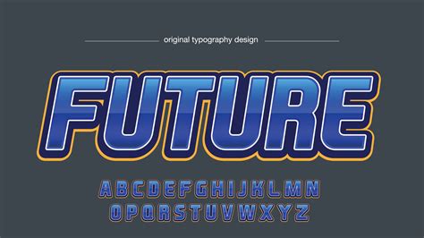 blue and yellow outline italic 3d sports logo typography 6953636 Vector Art at Vecteezy