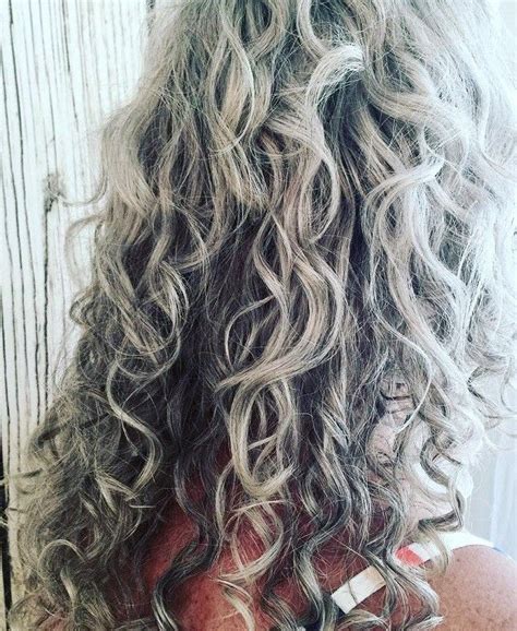 Grey curly hair, Grey hair inspiration, Curly hair styles