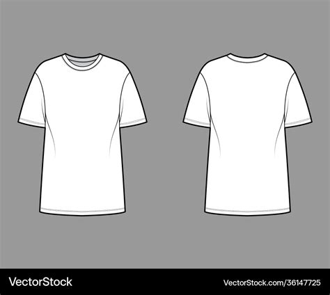 T-shirt oversized technical fashion Royalty Free Vector