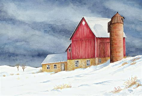 Winter Barn Painting by Greg Dolan - Fine Art America