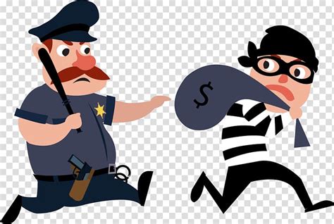 Thief And Police Clipart Black