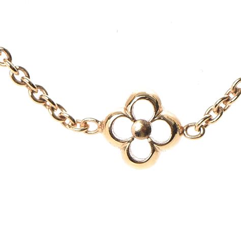 LOUIS VUITTON Flower Full Necklace Gold 248713