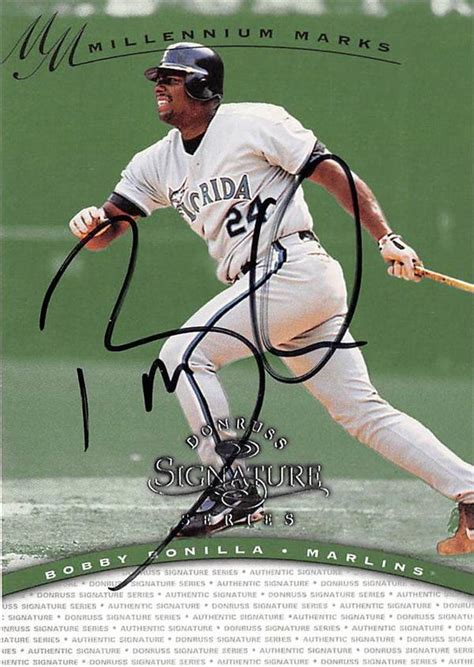 Bobby Bonilla autographed baseball card (Florida Marlins) 1997 Donruss ...