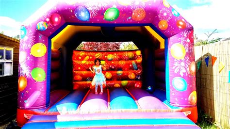 Huge Birthday Bouncy Castle 12ft by 15ft | Kids Fun Party Time | Play In My Garden - YouTube