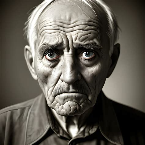 a sad old man face darknees - Arthub.ai