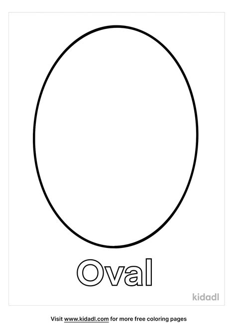 Printable Coloring Pages Shape Oval