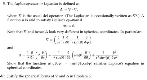 Solved 5. The Laplace operator or Laplacian is defined as | Chegg.com