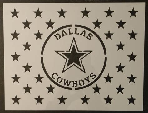 Dallas Cowboys Star Flag Custom Stencil – My Custom Stencils