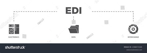 Edi Infographic Icon Flow Process Which Stock Vector (Royalty Free ...