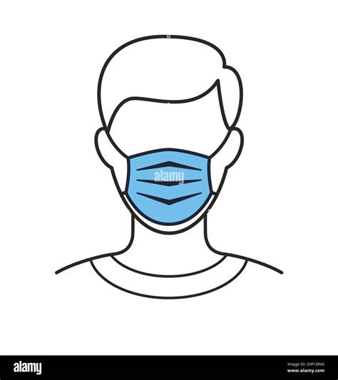 man with facemask face mask against coronavirus covid19 covid 19 simple ...