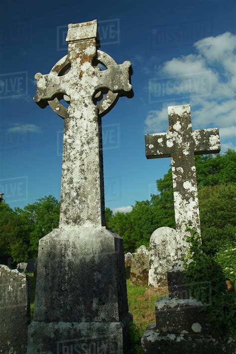 Old tombstones in Clonbeg church cemetery in the Glen of Aherlow ...