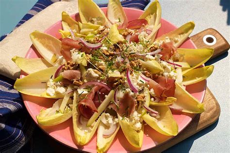 Belgian endive salad with apple, ham and feta cheese – The Tasty Chilli