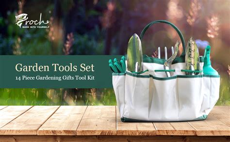 Amazon.com : Garden Tools Set - 14 Piece Gardening Gifts Tool Kit for ...