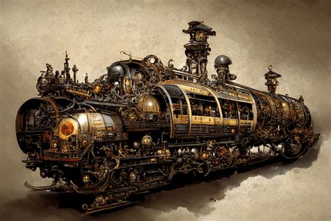 Steampunk Train Design Graphic by winter snow · Creative Fabrica