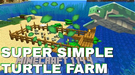 How to make a Turtle Farm In Minecraft 1.14.4: Very Survival Friendly Turtle Scute Farm ...