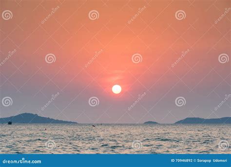 Beautiful big sun sunset stock photo. Image of dawn, evening - 70946892