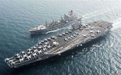 Wallpaper Aircraft carrier, USS Harry S. Truman CVN 75, sea, aircraft 2560x1600 HD Picture, Image