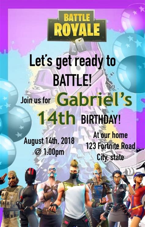 eBlueJay: Fortnite Birthday Invitations