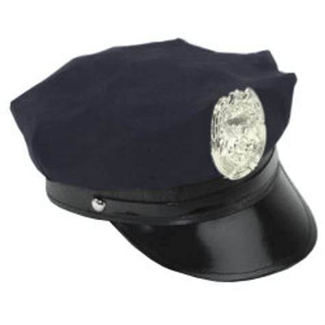 Black Police Hat with Badge 1433 | Privateislandparty.com