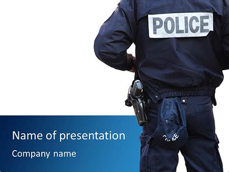 Police Department PowerPoint Template & Backgrounds ID 0000007638 - SmileTemplates.com