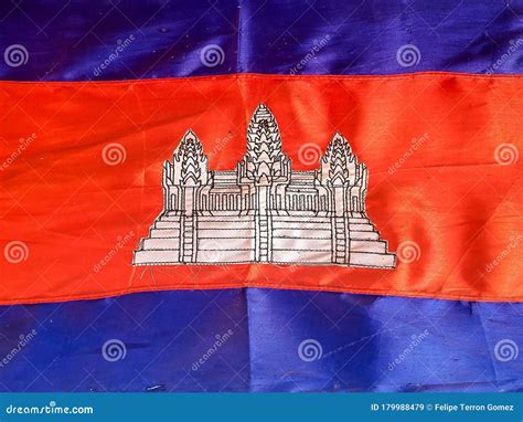 Siem Reap, Cambodia, December 31, 2019: Angkor Wat Temple Flag Stock Image - Image of ancient ...