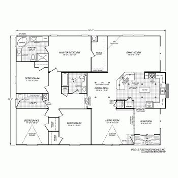 Fleetwood Triple Wide Mobile Home Floor Plans - Modern Home Designs