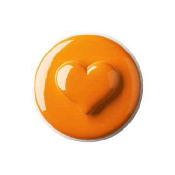 Orange Heart In Circle Button, Button, Ui Design, Label PNG Transparent Image and Clipart for ...