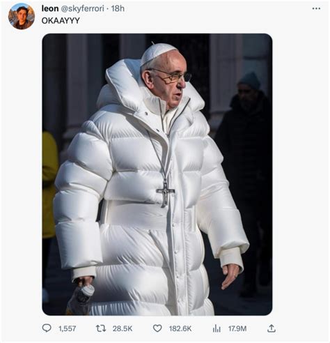 OKAYYY | Pope in White Puffer Jacket / Pope Francis Drip | Know Your Meme