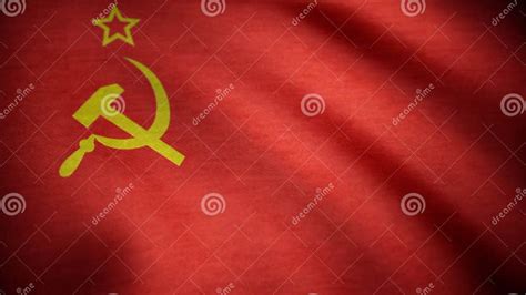 Soviet Union Flag Waving. USSR Flag Waving Animation Stock Image ...