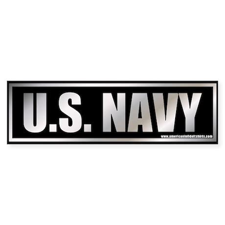 U.S. Navy Metalic Bumper Bumper Sticker by americaneagle04