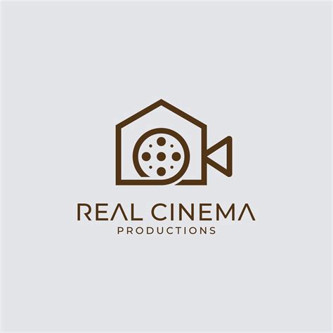 Real Cinema logo design template-Film strip, simple conceptual logo ...