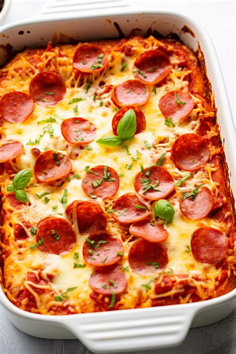 Pepperoni Pizza Casserole