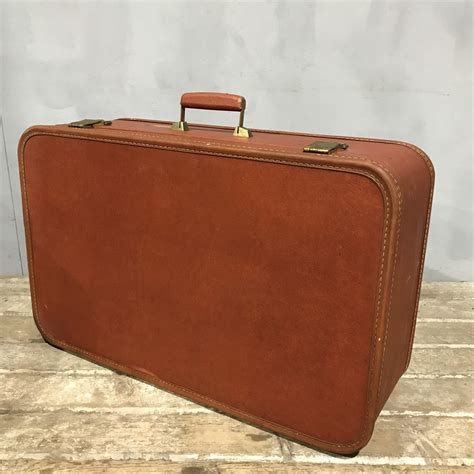 Tan Brown Mid Century Suitcase | Tramps UK