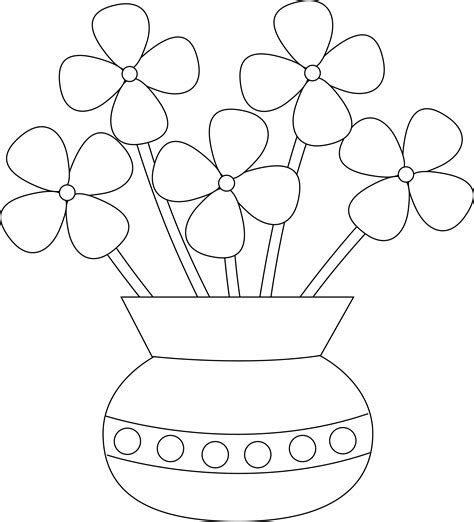 Flowers In Vase Drawing at GetDrawings | Free download