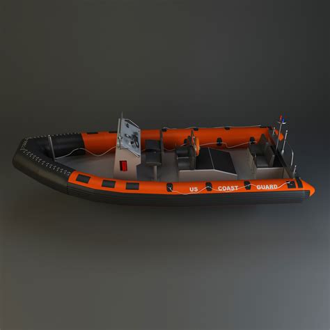 rhib boat 3d model