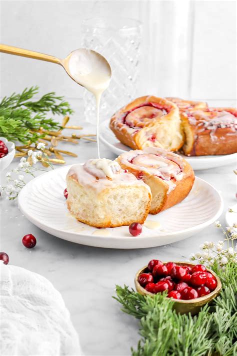 Cranberry Orange Sweet Rolls with Orange Cardamom Icing - Bakers Table