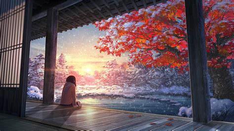 Anime Landscape 492109 - Old Japanese House Anime - & Background , Japanese Scenic HD wallpaper ...