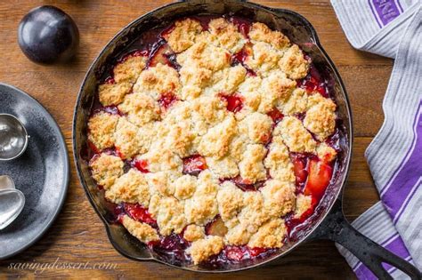 Easy Plum Cobbler Recipe - Saving Room for Dessert