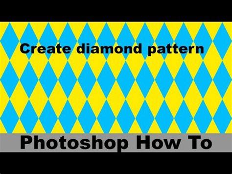 a yellow and blue diamond pattern with the words create diamond pattern ...