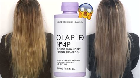 OLAPLEX NO 4P BLONDE ENHANCER TONING SHAMPOO REVIEW | OLAPLEX PURPLE SHAMPOO BEFORE & AFTER ...