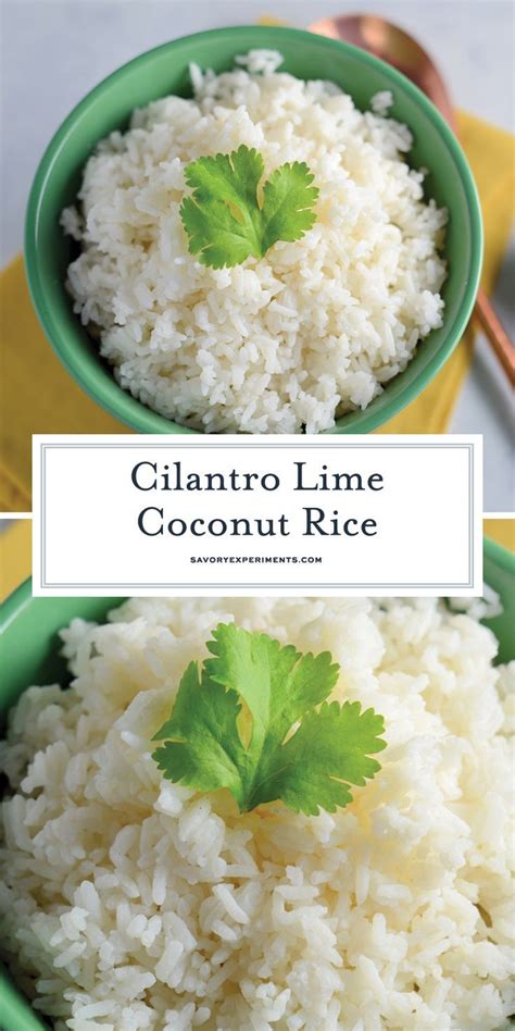 Cilantro Lime Coconut Rice uses coconut milk, fresh lime and cilantro ...