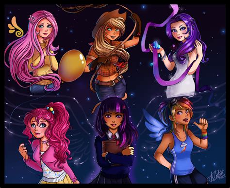 MLP Humans - For Applepie200 by Silvercresent11 on DeviantArt