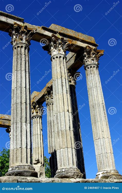 Roman temple of Evora stock image. Image of temple, ancient - 2469407