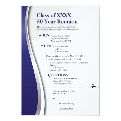 Customizable 50 Year Class Reunion Invitation | Zazzle.com | Class reunion invitations, Reunion ...