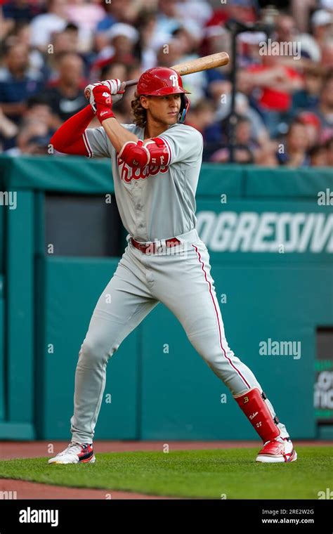 Philadelphia Phillies first baseman Alec Bohm (28) waits in the on deck ...