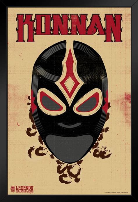 Konnan Retro Mask Legends of Lucha Libre Luchador Wrestler Mexican Wrestling Art Print Stand or ...