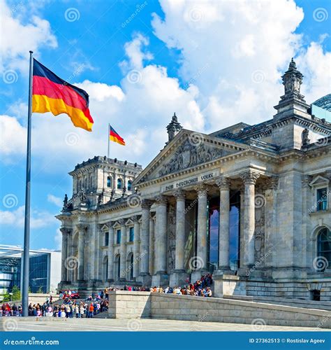 Reichstag Building and German Flag, Berlin Editorial Stock Photo ...